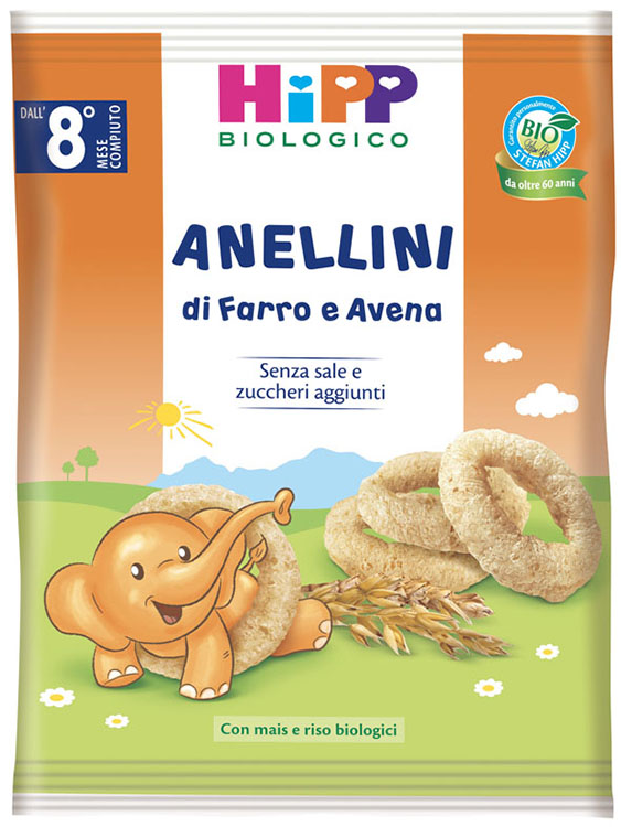 HIPP BIO ANELLINI FARRO AVENA 30 G - Farmacia Murachelli Di Putelli dr. Giovanni