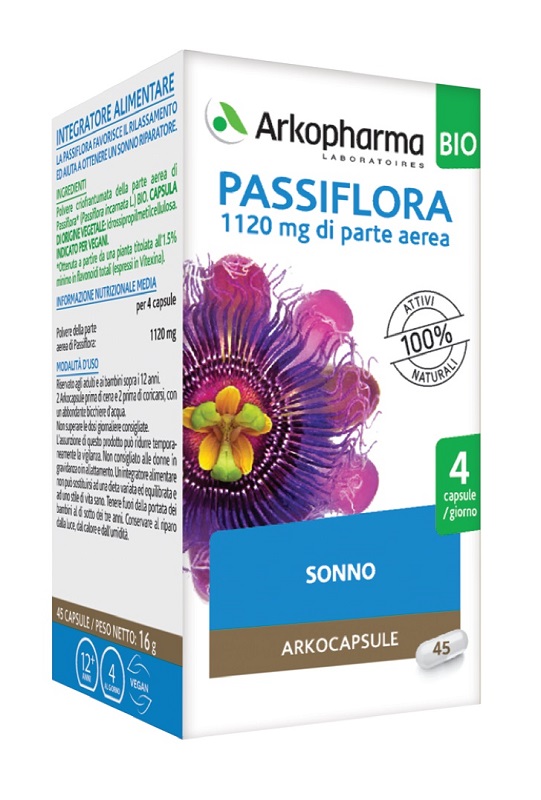 ARKO CAPSULE PASSIFLORA 45 CAPSULE BIO - Farmacia Murachelli Di Putelli dr. Giovanni