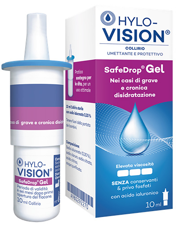 HYLOVISION SAFE DROP GEL 0,3% COLLIRIO UMETTANTE E PROTETTIVO 10 ML - Farmacia Murachelli Di Putelli dr. Giovanni