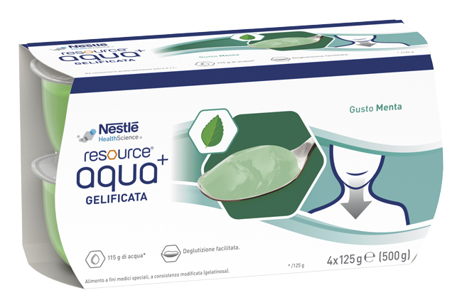 RESOURCE AQUA ACQUA GELIFICATA+MINT CUP 6 4X125 G - Farmacia Murachelli Di Putelli dr. Giovanni