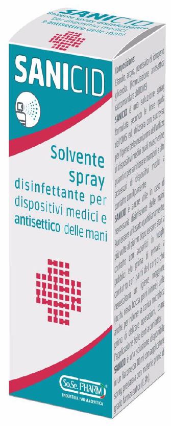 SANICID SOLUZIONE SPRAY PER DISINFEZIONE DISPOSITIVI MEDICI E ANTISETTICO MANI 30 ML - Farmacia Murachelli Di Putelli dr. Giovanni