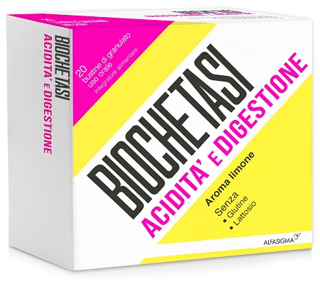 BIOCHETASI ACIDITA' E DIGESTIONE 20 BUSTE GRANULATO AROMA LIMONE - Farmacia Murachelli Di Putelli dr. Giovanni