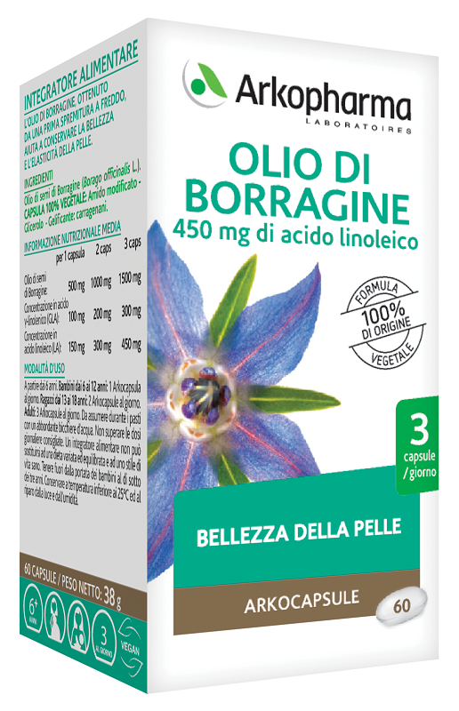 ARKOPHARMA OLIO DI BORRAGINE 60 PERLE - Farmacia Murachelli Di Putelli dr. Giovanni