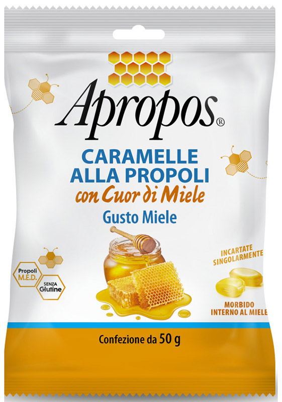 APROPOS CARAMELLE DURE MIELE CUOR DI MIELE 50 G - Farmacia Murachelli Di Putelli dr. Giovanni