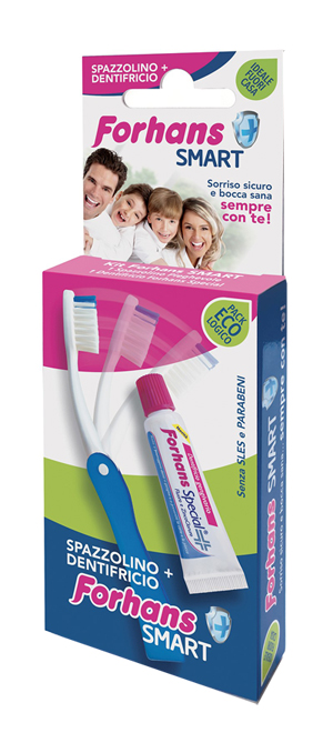 FORHANS SMART KIT IGIENE ORALE SPAZZOLINO PIEGHEVOLE + DENTIFRICIO 12 ML - Farmacia Murachelli Di Putelli dr. Giovanni