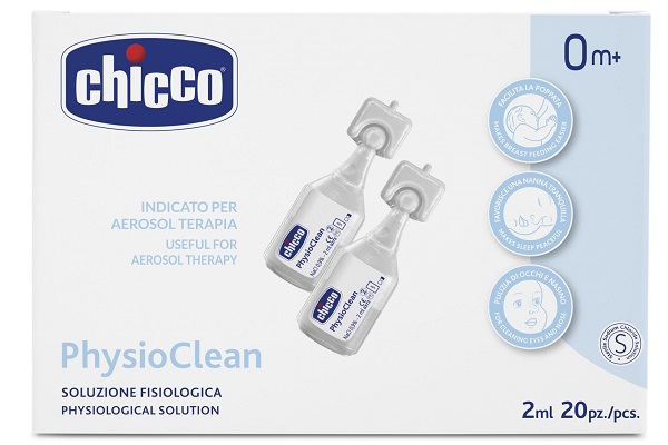 SOLUZIONE FISIOLOGICA PER AEROSOL CHICCO PHYSIOCLEAN 20 X 2 ML - Farmacia Murachelli Di Putelli dr. Giovanni