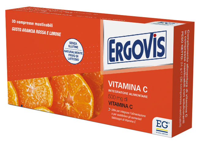 ERGOVIS VITAMINA C 500MG 30 COMPRESSE MASTICABILI - Farmacia Murachelli Di Putelli dr. Giovanni