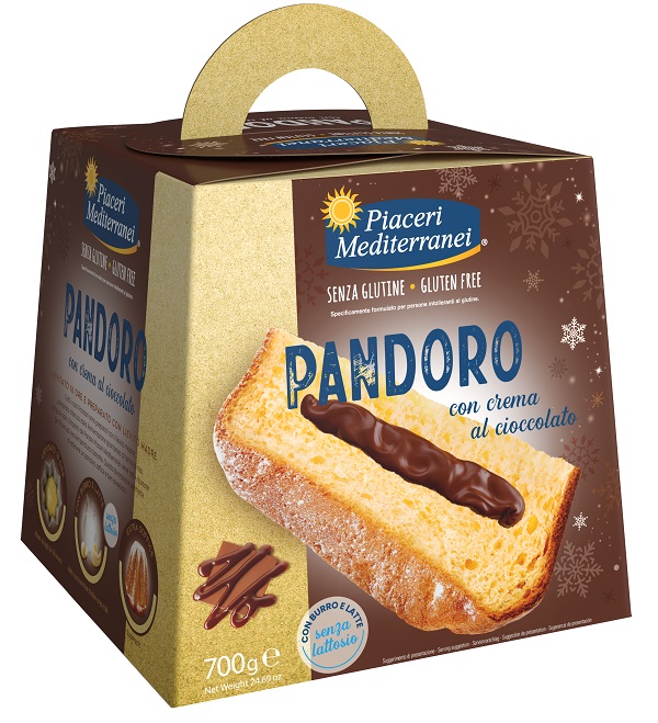 PIACERI MEDITERRANEI PANDORO CREMA AL CIOCCOLATO 700 G - Farmacia Murachelli Di Putelli dr. Giovanni