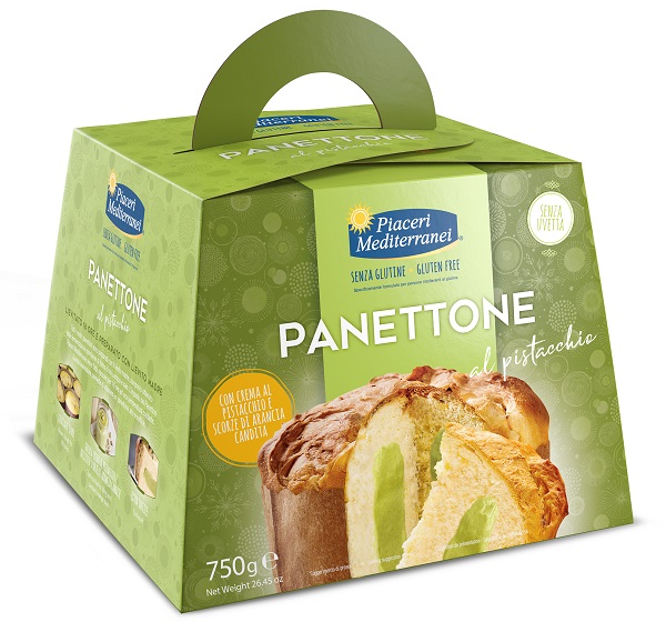 PIACERI MEDITERRANEI PANETTONE AL PISTACCHIO 750 G - Farmacia Murachelli Di Putelli dr. Giovanni