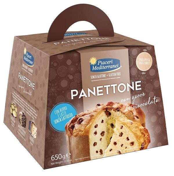 PIACERI MEDITERRANEI PANETTONE GOCCE DI CIOCCOLATO 650 G - Farmacia Murachelli Di Putelli dr. Giovanni