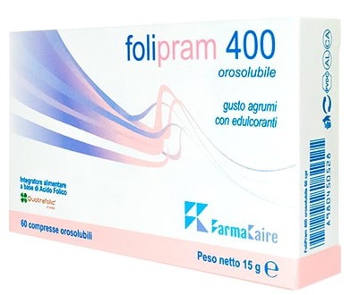 FOLIPRAM 400 60 COMPRESSE OROSOLUBILI GUSTO AGRUMI - Farmacia Murachelli Di Putelli dr. Giovanni