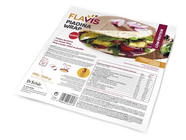 FLAVIS PIADINA WRAP APROTEICA 3 PEZZI DA 80 G - Farmacia Murachelli Di Putelli dr. Giovanni