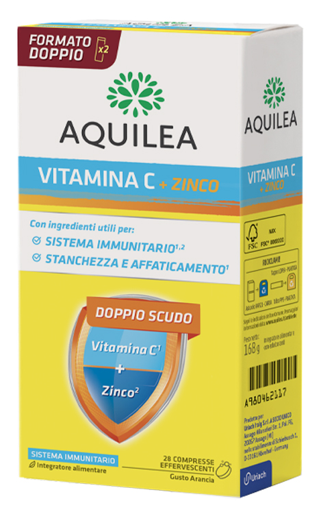 AQUILEA VITAMINA C 14 COMPRESSE EFFERVESCENTI BIPACK - Farmacia Murachelli Di Putelli dr. Giovanni