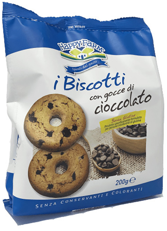 HAPPY FARM BISCOTTI GOCCE CIOCCOLATO 200 G - Farmacia Murachelli Di Putelli dr. Giovanni