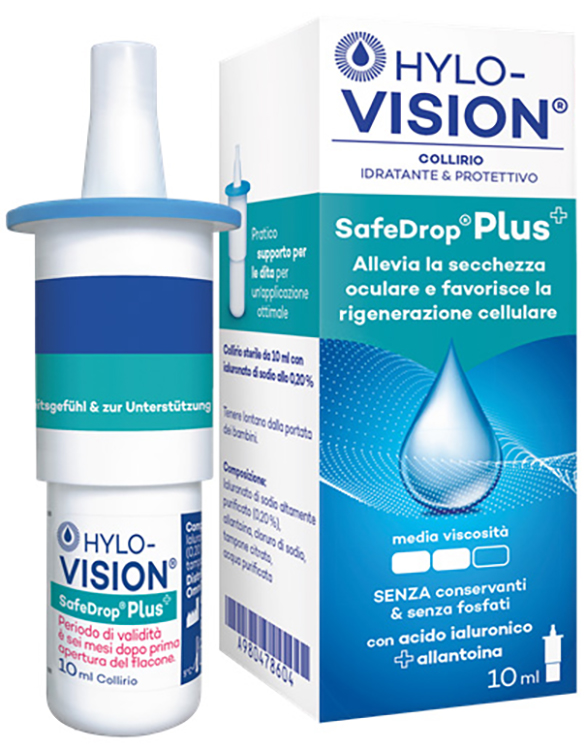 HYLOVISION SAFE DROP PLUS COLLIRIO IDRATANTE E PROTETTIVO 10 ML - Farmacia Murachelli Di Putelli dr. Giovanni