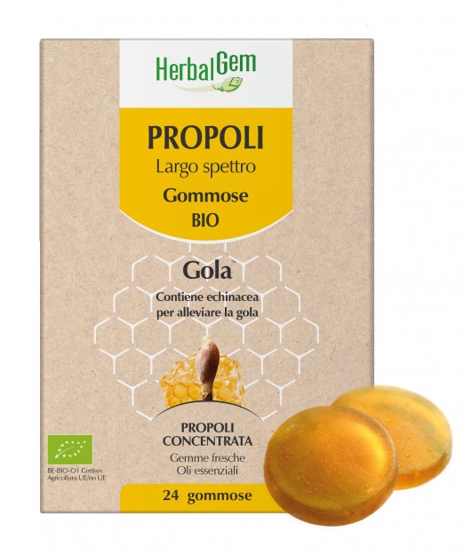 HERBALGEM BIO PROPOLI 24 GOMMOSE - Farmacia Murachelli Di Putelli dr. Giovanni
