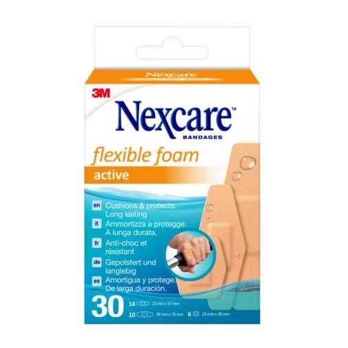 CEROTTO PREPARATO NEXCARE ACTIVE 360 GRADI N1030ASD04 ASSORTITI 3 MISURE 6 CEROTTI 23X28MM + 14 CEROTTI 22X57MM + 10 CEROTTI 28X76MM - Farmacia Murachelli Di Putelli dr. Giovanni