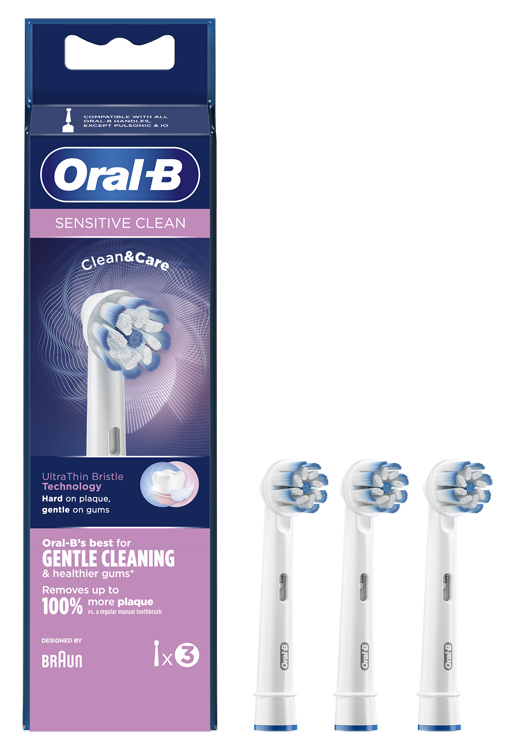 ORALB SENSITIVE CLEAN EB60 TESTINE PER SPAZZOLINO ELETTRICO 3 PEZZI - Farmacia Murachelli Di Putelli dr. Giovanni