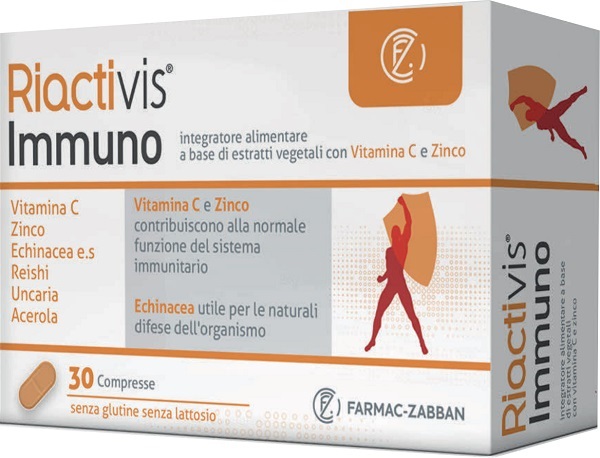RIACTIVIS IMMUNO 30 COMPRESSE SENZA GLUTINE SENZA LATTOSIO - Farmacia Murachelli Di Putelli dr. Giovanni