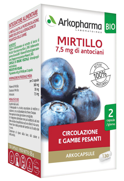 ARKOCPS MIRTILLO BIO 130 CAPSULE - Farmacia Murachelli Di Putelli dr. Giovanni