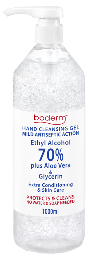 BODERM HAND CLEANSING GEL 70% 1 LITRO CON DISPENSER - Farmacia Murachelli Di Putelli dr. Giovanni