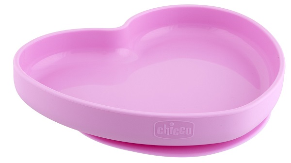 CHICCO PIATTO CUORE VENTOSA SILICONE ROSA - Farmacia Murachelli Di Putelli dr. Giovanni