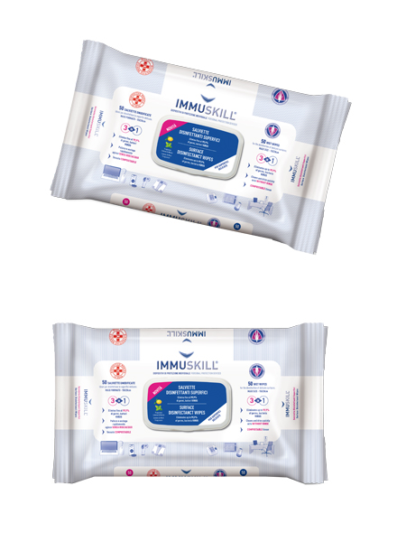 IMMUSKILL SALVIETTE DISINFETTANTI SUPERFICI 50 PEZZI - Farmacia Murachelli Di Putelli dr. Giovanni