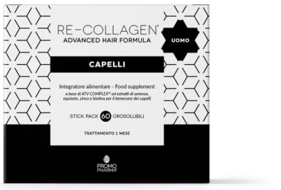 RE-COLLAGEN UOMO CAPELLI 60 STICK - Farmacia Murachelli Di Putelli dr. Giovanni