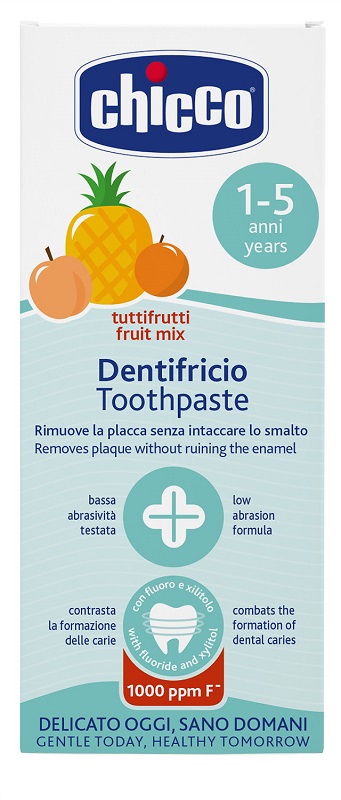 CHICCO DENTIFRICIO TUTTIFRUTTI DA 1 A 5 ANNI CON FLUORO - Farmacia Murachelli Di Putelli dr. Giovanni