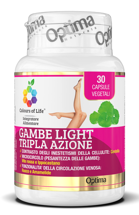 COLOURS OF LIFE GAMBE LIGHT TRIPLA AZIONE 30 CAPSULE VEGETALI 850 MG - Farmacia Murachelli Di Putelli dr. Giovanni