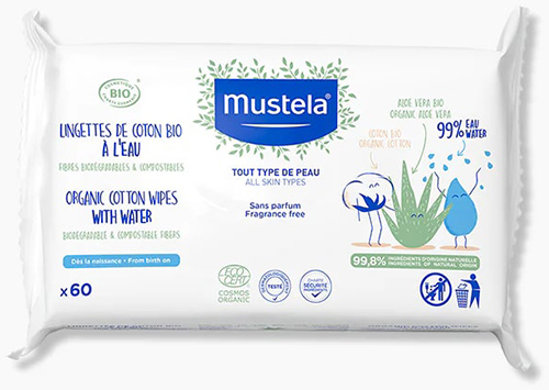MUSTELA SALVIETTE ACQUA COT BIO 60 PEZZI - Farmacia Murachelli Di Putelli dr. Giovanni