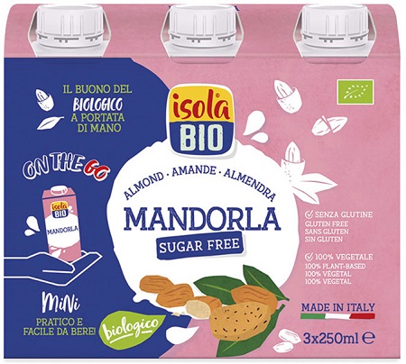 ISOLA BIO BEVANDA MANDORLA ON THE GO 3 X 250 ML - Farmacia Murachelli Di Putelli dr. Giovanni