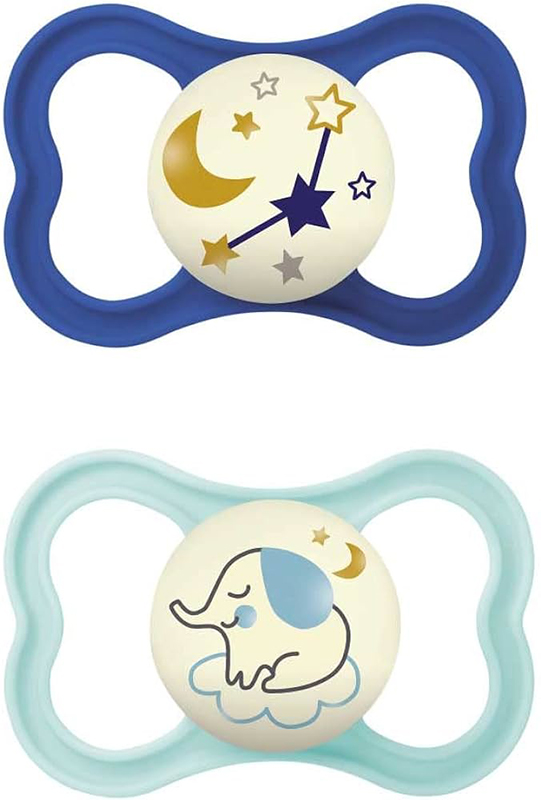 MAM AIR NIGHT SUCCHIETTO 16+ MESI SILICONE MASCHIO 2 PEZZI - Farmacia Murachelli Di Putelli dr. Giovanni