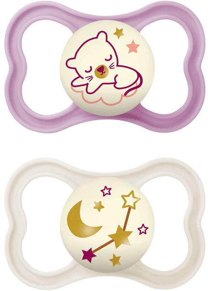 MAM AIR NIGHT SUCCHIETTO 6+ MESI SILICONE FEMMINA 2 PEZZI - Farmacia Murachelli Di Putelli dr. Giovanni