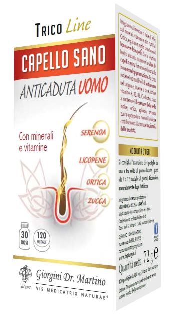 CAPELLO SANO ANTICADUTA UOMO 120 PASTIGLIE - Farmacia Murachelli Di Putelli dr. Giovanni