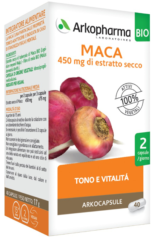 ARKO CAPSULE MACA BIO 40 CAPSULE - Farmacia Murachelli Di Putelli dr. Giovanni