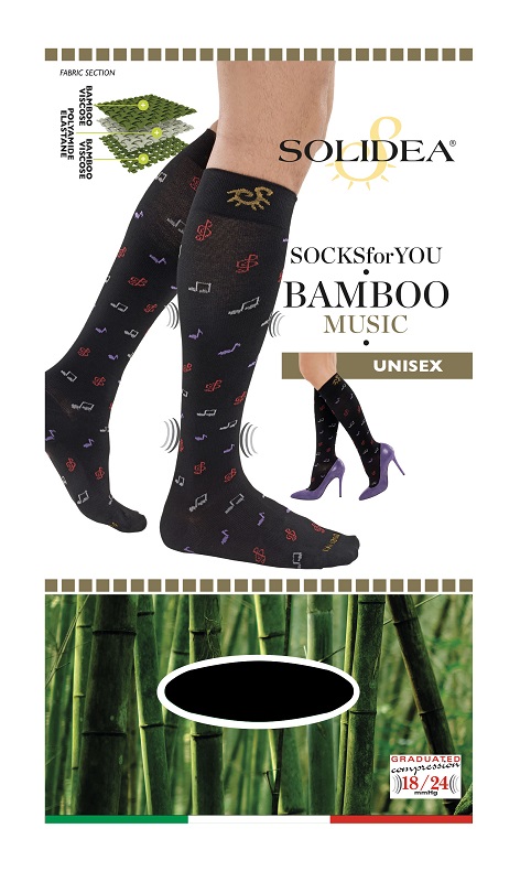 SOCKS FOR YOU BAMBOO MUSIC GAMBALETTO NERO L - Farmacia Murachelli Di Putelli dr. Giovanni