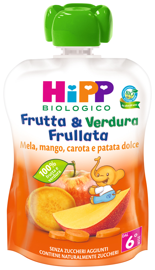 HIPP BIO FRUTTA & VERDURA MELA MANGO CAROTA PATATA DOLCE 90 G - Farmacia Murachelli Di Putelli dr. Giovanni