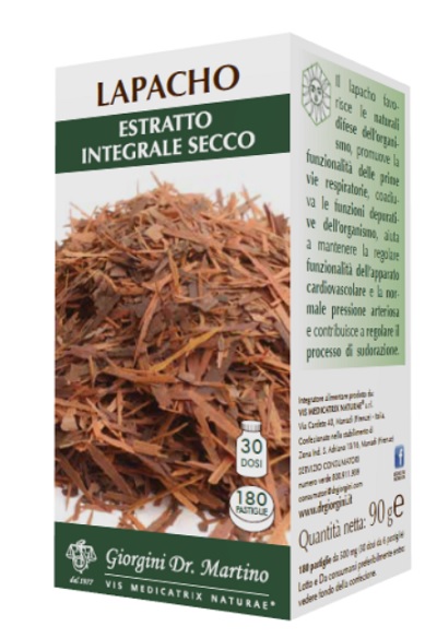 LAPACHO ESTRATTO INTEGRALE SECCO 90 G 180 PASTIGLIE - Farmacia Murachelli Di Putelli dr. Giovanni