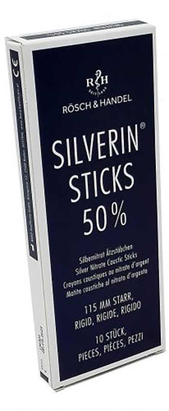 MATITA CAUSTICA SILVERIN NITRATO D'ARGENTO 50% RIGIDA LUNGHEZZA 115 MM 10 PEZZI - Farmacia Murachelli Di Putelli dr. Giovanni