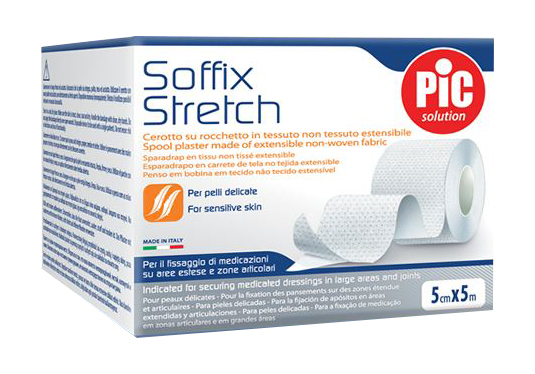 CEROTTO IN ROTOLO PIC SOFFIX STRETCH TESSUTO NON TESSUTO ESTENDIBILE 5X500 CM 1 PEZZO - Farmacia Murachelli Di Putelli dr. Giovanni