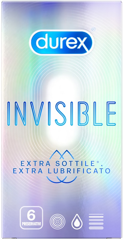 DUREX INVISIBLE EXTRA LUBRIFICATO 6 PEZZI - Farmacia Murachelli Di Putelli dr. Giovanni