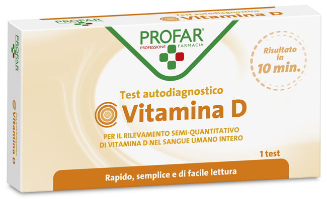 PROFAR TEST VITAMINA D RILEVAZIONE SEMI-QUANTITATIVA VITAMINA D NEL SANGUE UMANO INTERO 1 PEZZO - Farmacia Murachelli Di Putelli dr. Giovanni