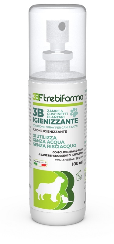 3B IGIENIZZANTE ZAMPE CANI GATTI FLACONE SPRAY 100 ML - Farmacia Murachelli Di Putelli dr. Giovanni