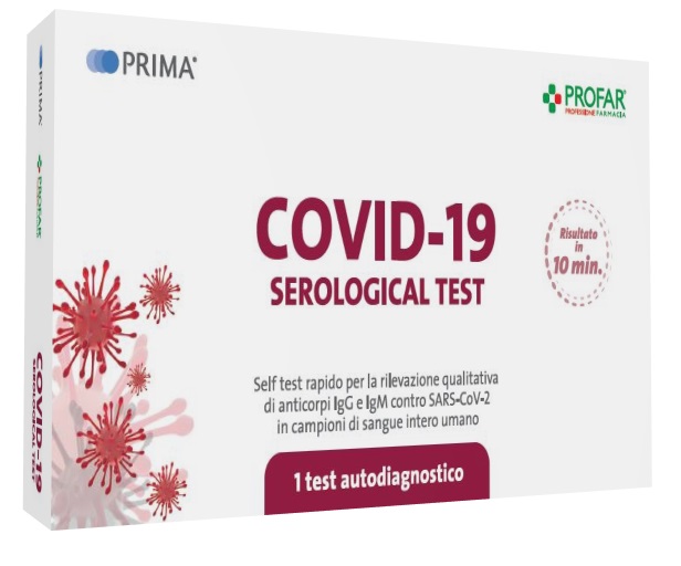 TEST SIEROLOGICO RAPIDO COVID-19 PROFAR PRIMA AUTODIAGNOSTICO DETERMINAZIONE QUALITATIVA ANTICORPI IGG/IGM ANTI SARS-COV-2 NEL SANGUE MEDIANTE IMMUNOCROMATOGRAFIA - Farmacia Murachelli Di Putelli dr. Giovanni