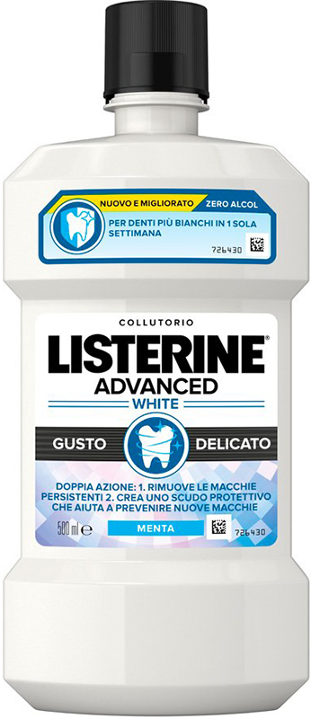 LISTERINE ADVANCED WHITE 500 ML GUSTO DELICATO - Farmacia Murachelli Di Putelli dr. Giovanni