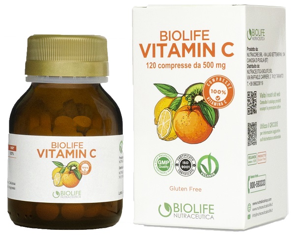 BIOLIFE VITAMIN C 120 COMPRESSE - Farmacia Murachelli Di Putelli dr. Giovanni