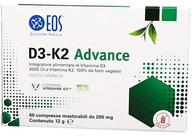 EOS D3 K2 ADVANCE 60 COMPRESSE MASTICABILI - Farmacia Murachelli Di Putelli dr. Giovanni