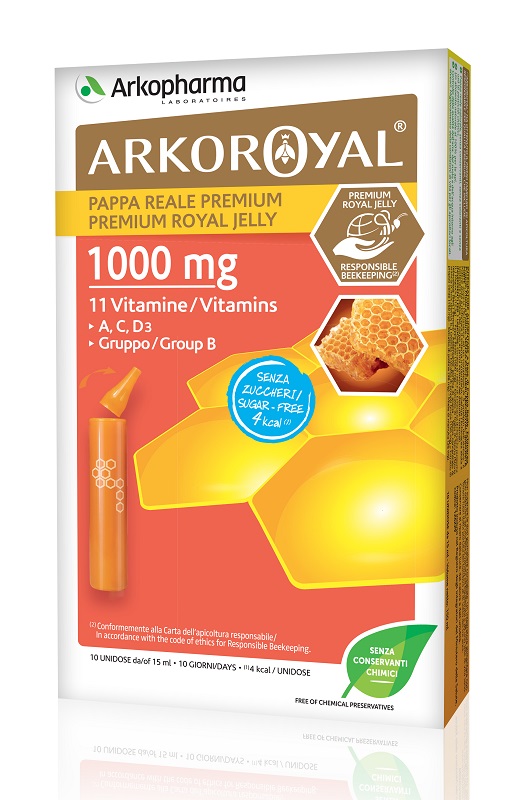 ARKOROYAL PAPPA REALE 1000 MG + VITAMINE SENZA ZUCCHERO 10 FIALE - Farmacia Murachelli Di Putelli dr. Giovanni