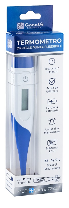TERMOMETRO DIGITALE PUNTA FLESSIBILE CON CUSTODIA PROTETTIVA MEDICARE - Farmacia Murachelli Di Putelli dr. Giovanni